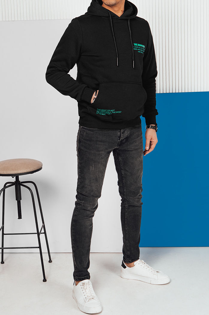 Herren Sweatshirt mit Aufdruck Farbe Schwarz DSTREET BX5685