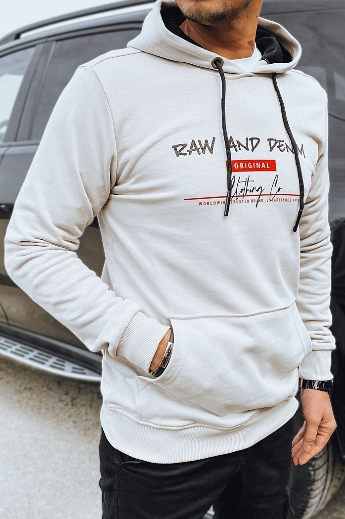 Herren Sweatshirt mit Aufdruck Farbe Hellgrau DSTREET BX5710