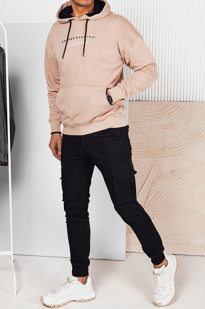 Herren Kapuzenpullover Farbe Beige DSTREET BX5722