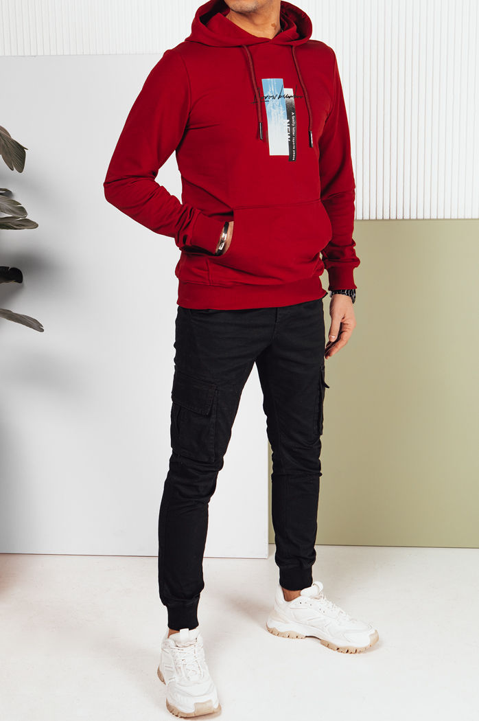 Herren Kapuzenpullover Farbe Weinrot DSTREET BX5728