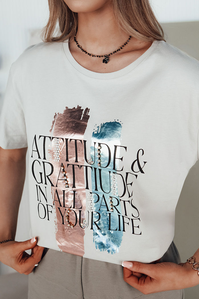 Damen T-shirt mit Aufdruck MISTAL Farbe Hellgrau DSTREET RY2578