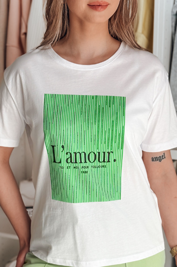 Damen-T-Shirt LAMOUR weiß Dstreet RY2586