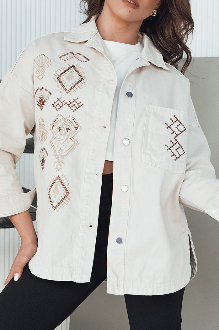 Damen Jeansjacke FILOMENAS Farbe Beige DSTREET TY4313