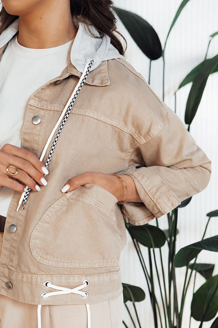 Damen Jeansjacke AWIV  Farbe Beige DSTREET TY4317