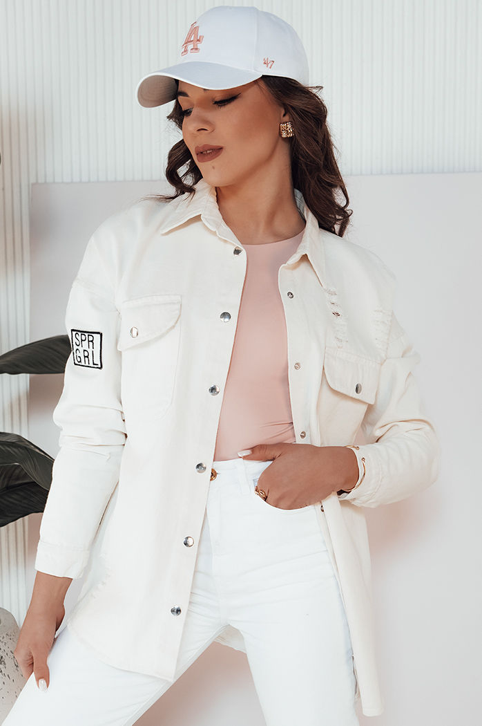 Damen Jeansjacke AZZALA  Farbe Hellbeige DSTREET TY4326