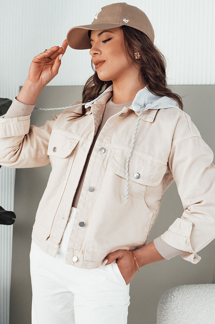 ASFA Damen Jeansjacke hellbeige Dstreet TY4328