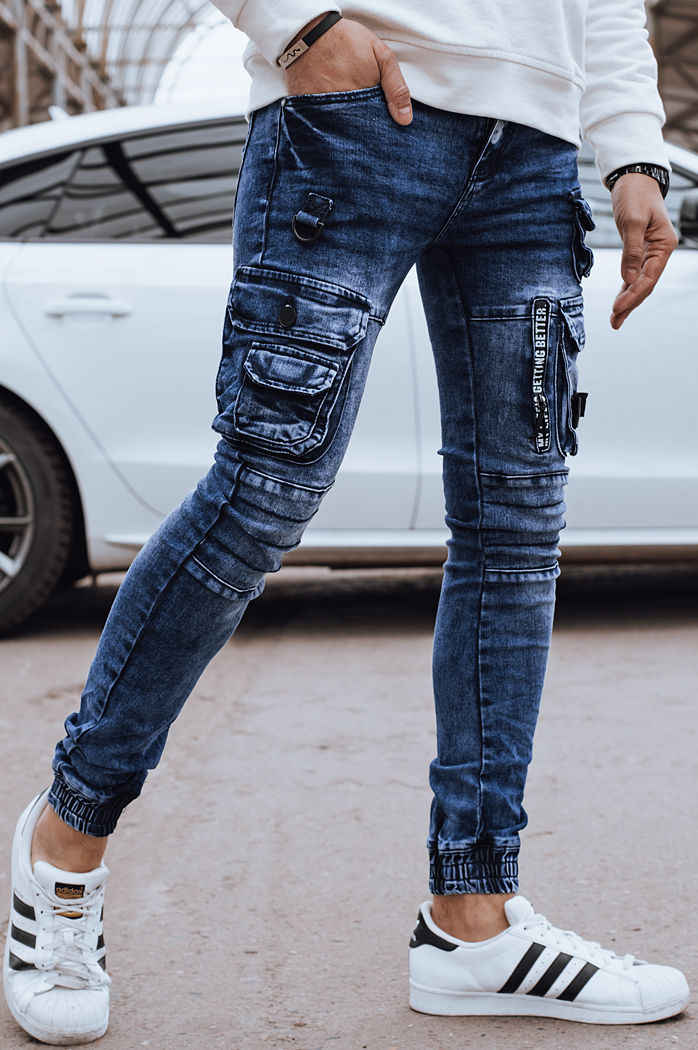 Herren Cargohosen Farbe Blau DSTREET UX4327