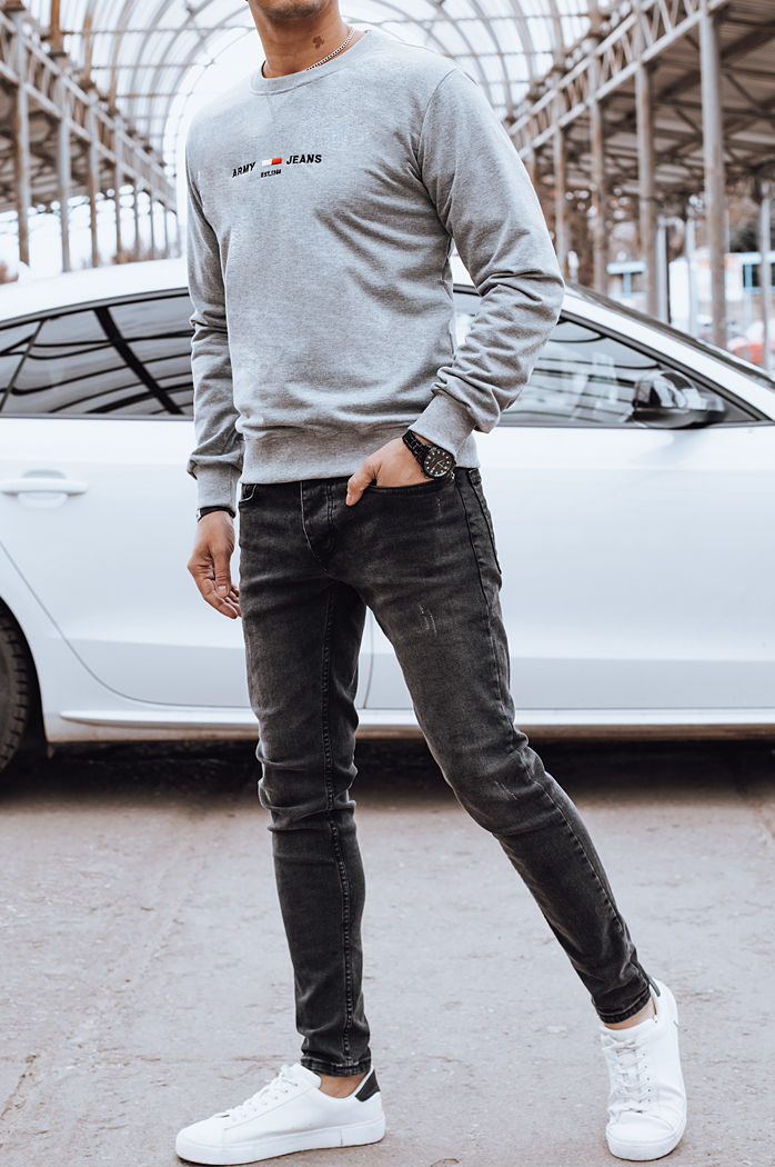 Herren Basic Sweatshirt Farbe Grau DSTREET BX5734