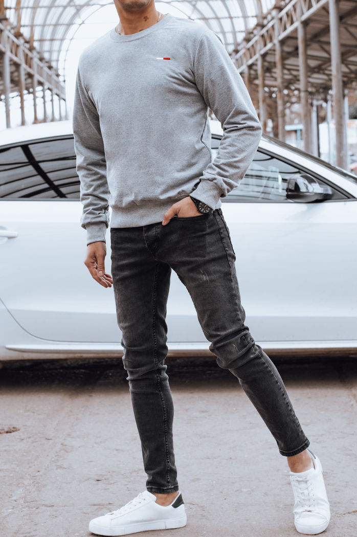Herren Basic Sweatshirt Farbe Grau DSTREET BX5737