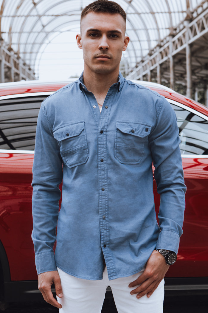 Herren Jeanshemd Farbe Blau DSTREET DX2581