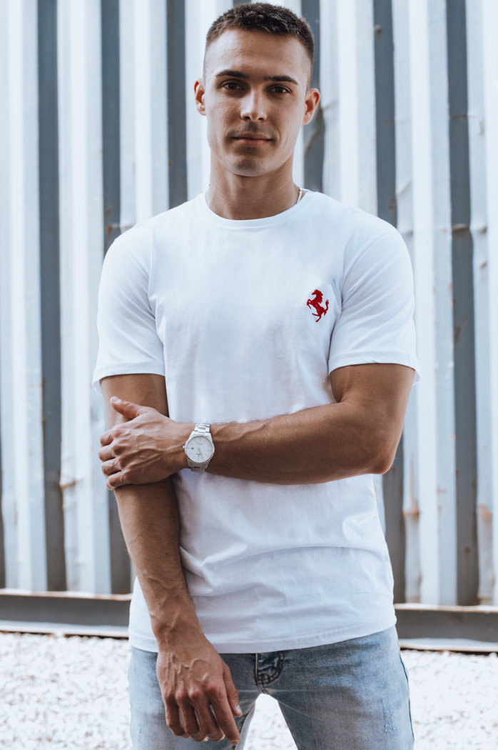 Weißes Herren-T-Shirt Dstreet RX5564