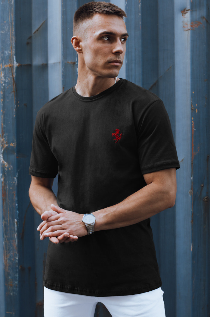 Schwarzes Herren-T-Shirt Dstreet RX5567