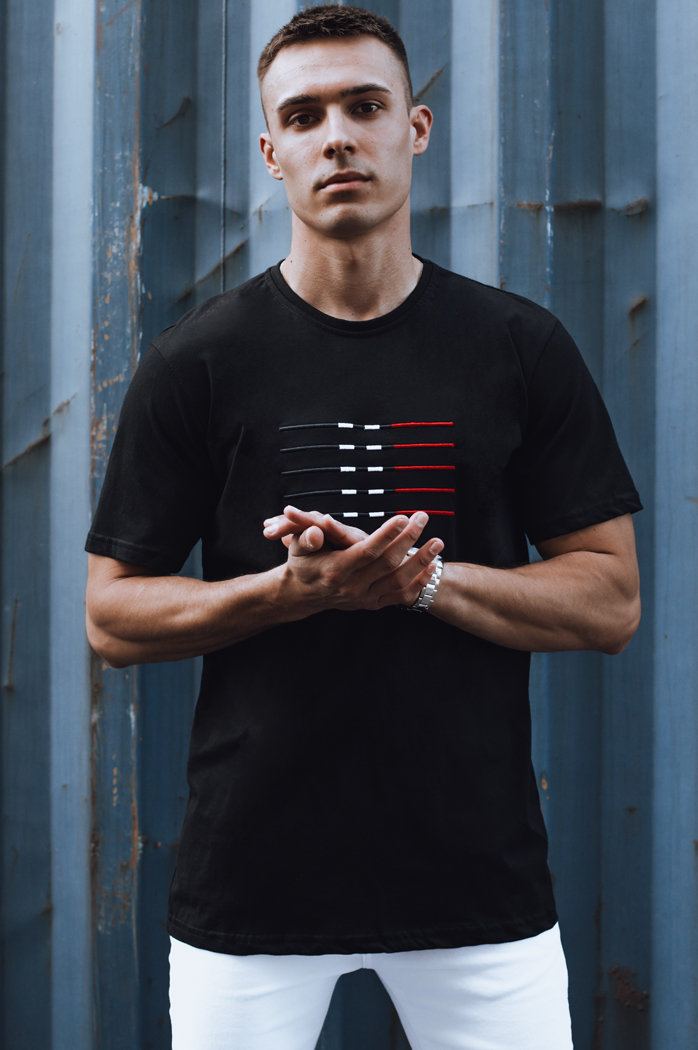 Schwarzes Herren-T-Shirt Dstreet RX5570