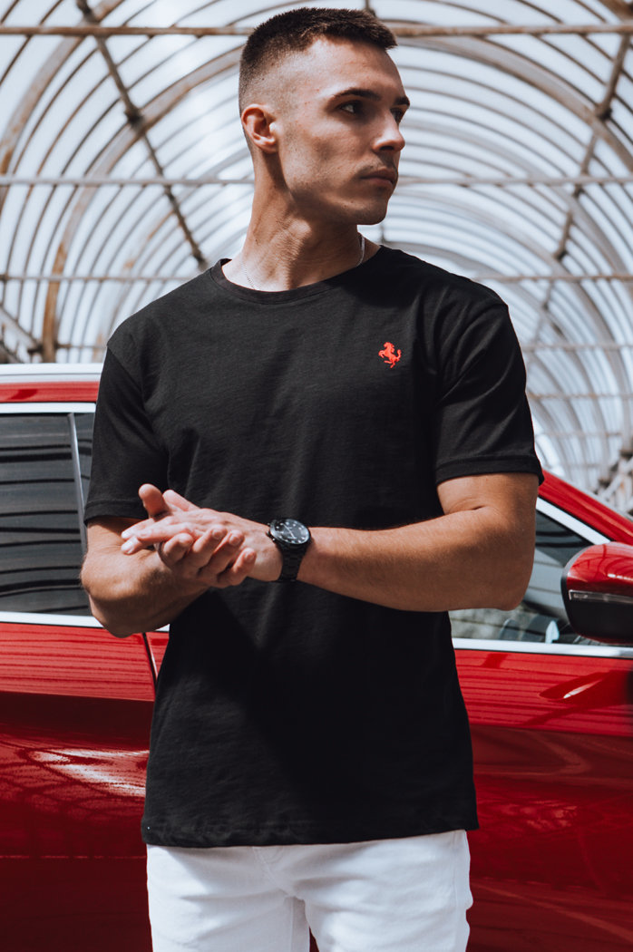 Schwarzes Herren-T-Shirt Dstreet RX5571