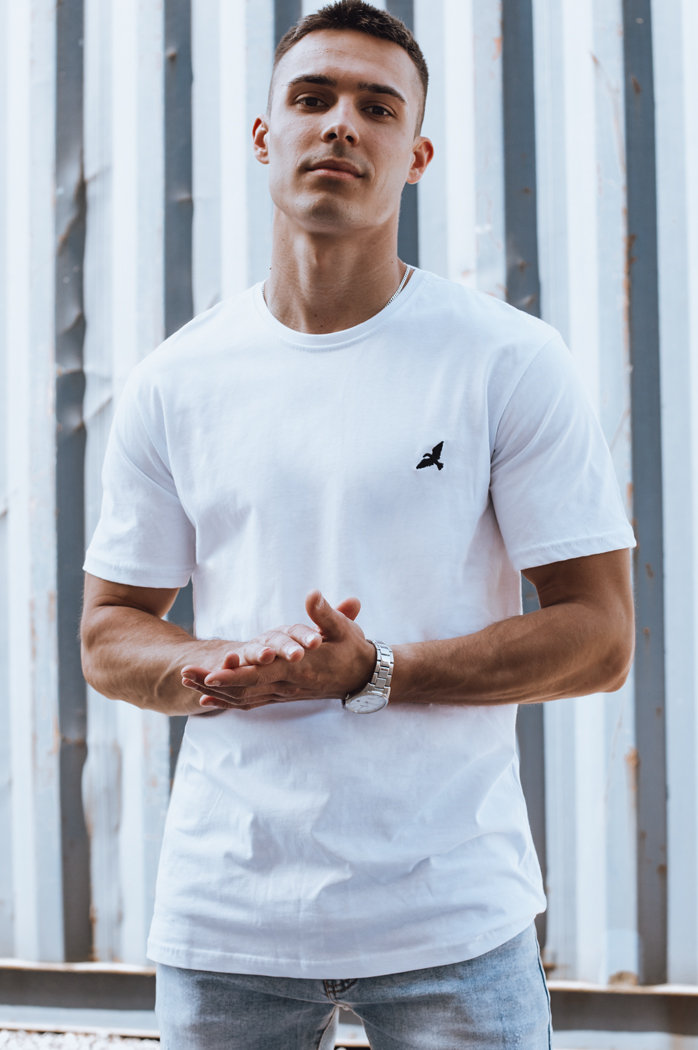 Weißes Herren-T-Shirt Dstreet RX5574