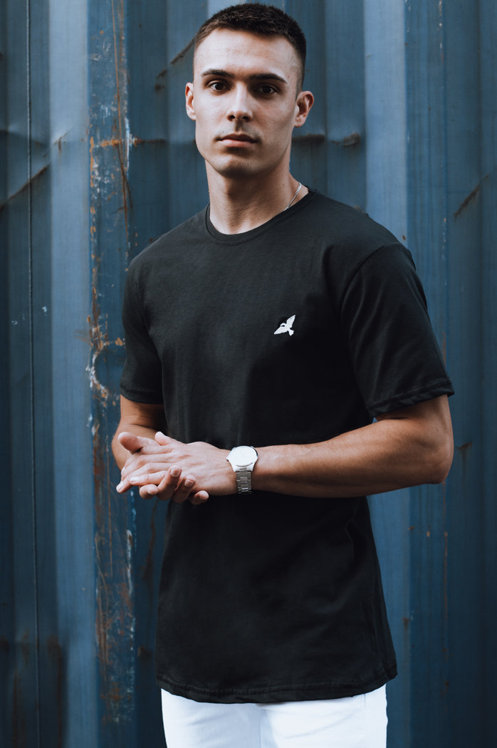 Schwarzes Herren-T-Shirt Dstreet RX5575