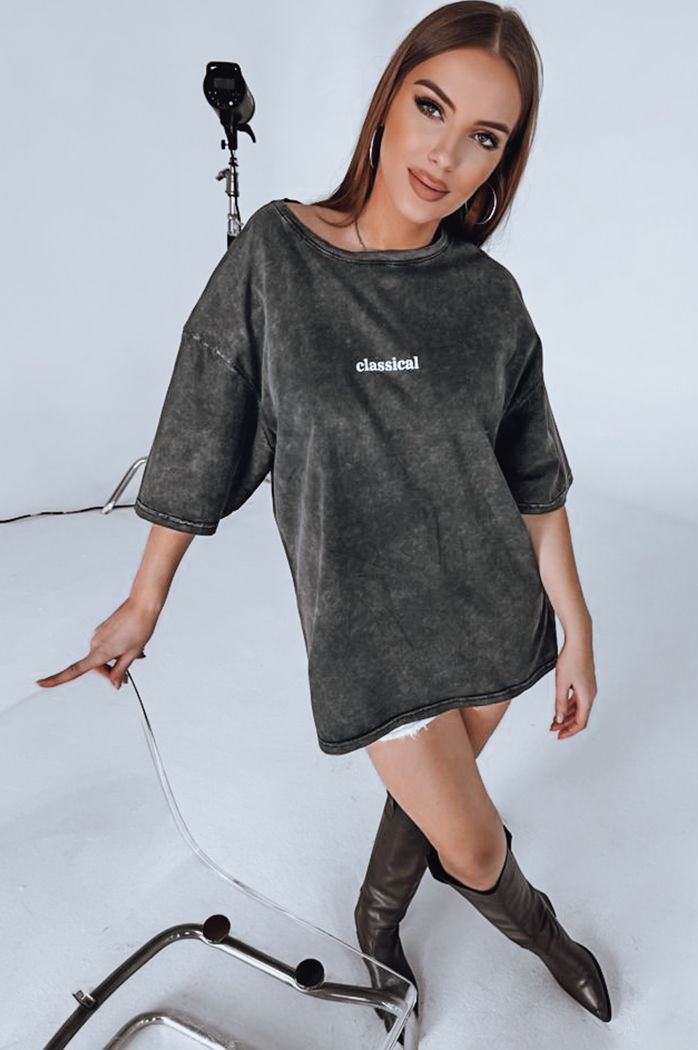 Women's CLASSICAL T-Shirt graphit Dstreet RY2632