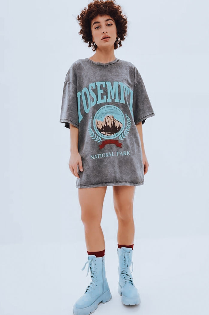 ZAKUANI Damen T-Shirt bedruckt graphit Dstreet RY2633