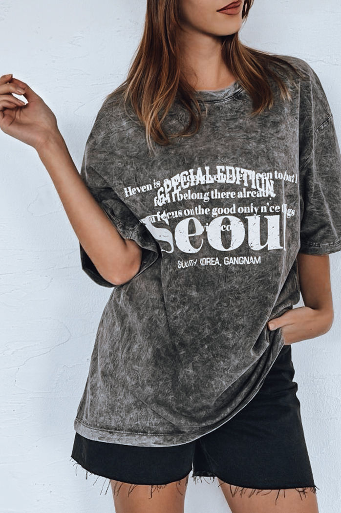 MIZGAS Frauen-T-Shirt graphit Dstreet RY2634