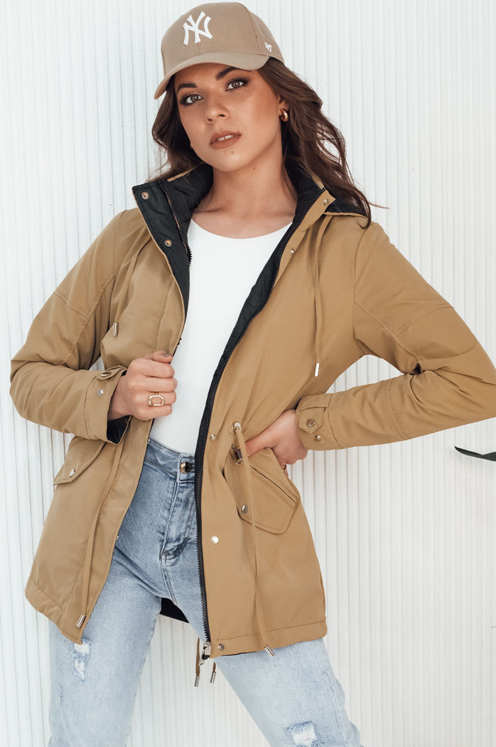 Damen Parka ELINA  Farbe Dunkelbeige DSTREET TY4344