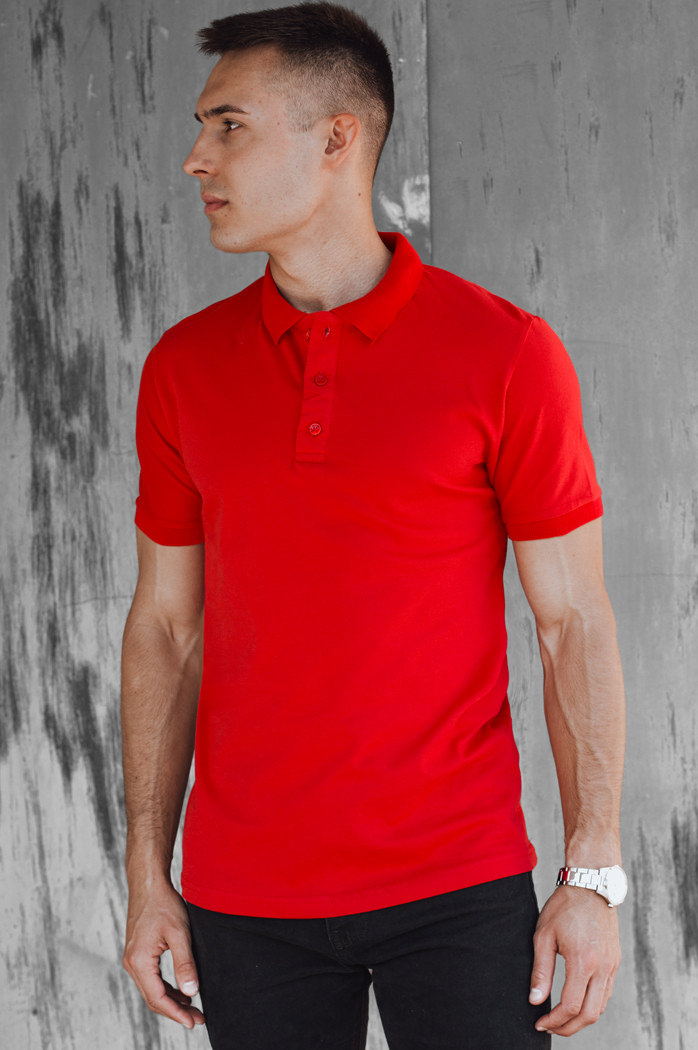Herren Poloshirt Farbe Rot DSTREET PX0598