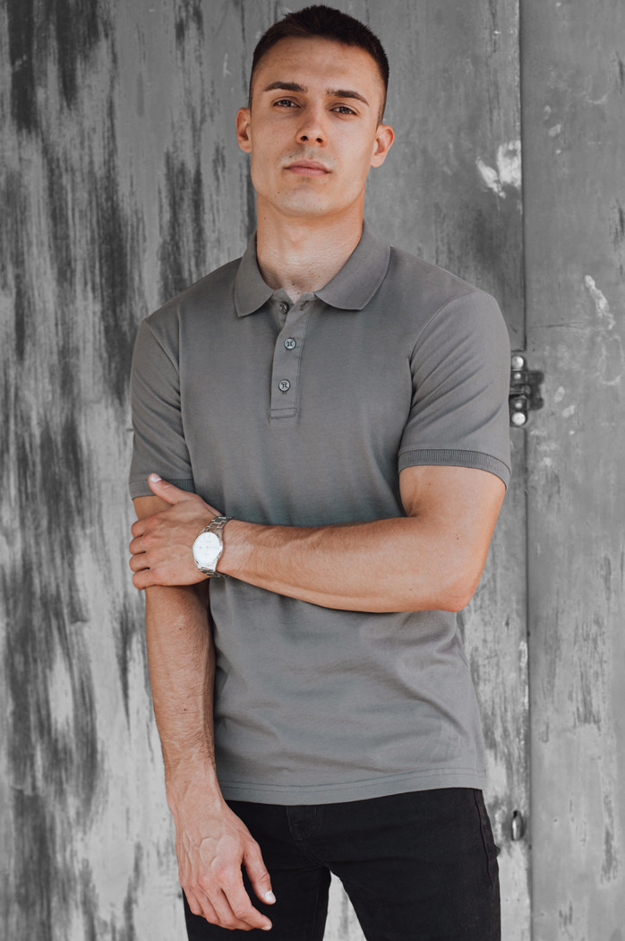 Herren Poloshirt Farbe Graphite DSTREET PX0599