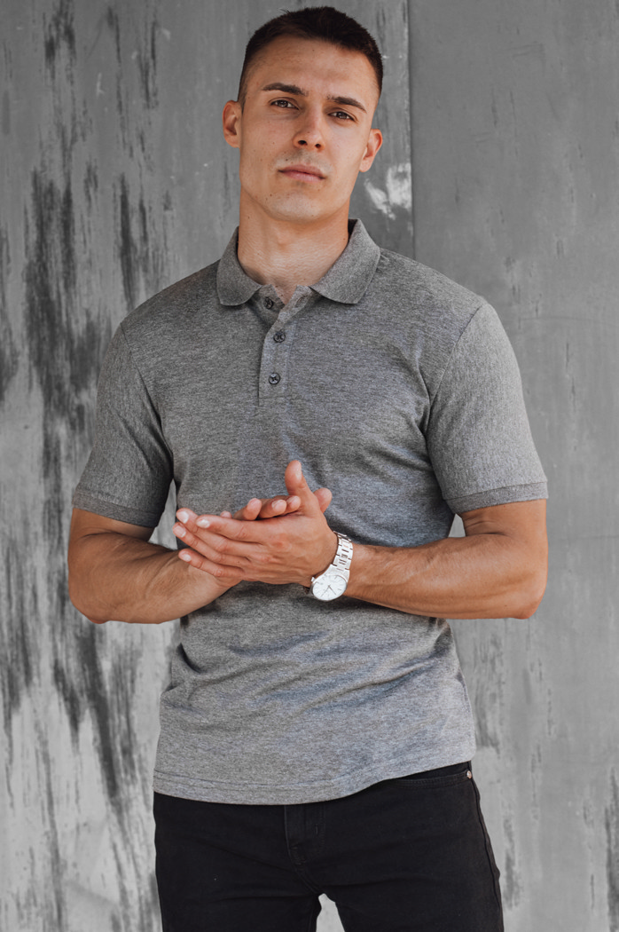 Herren Poloshirt Farbe Dunkelgrau DSTREET PX0602
