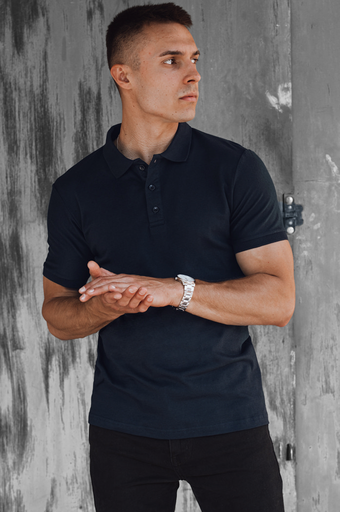 Herren Poloshirt Farbe Dunkelblau DSTREET PX0605