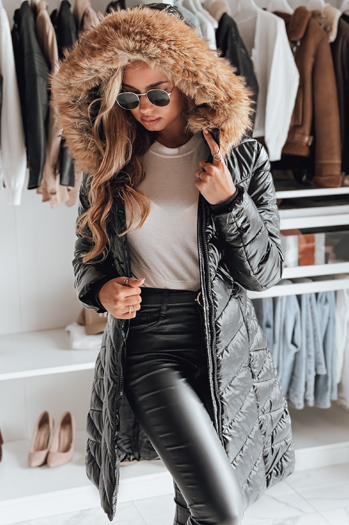 Damen Steppwinterjacke BELLATRIX schwarz Dstreet TY4581