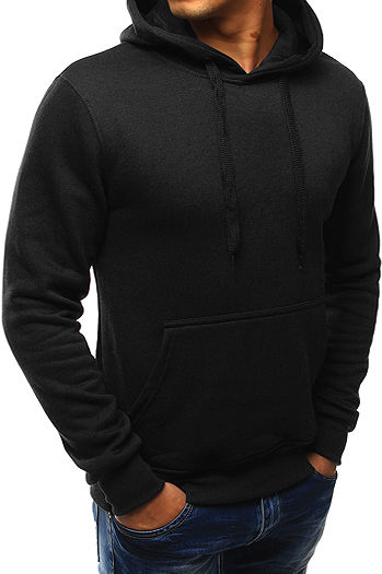 Herren Kapuzenpullover Schwarz BX2028