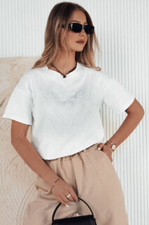 Damen Basic T-shirt PRINCY Farbe Weiß DSTREET RY2391