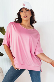 Damen Bluse mit kurze Ärmeln JOILL Farbe Rosa DSTREET RY2471
