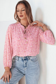 Damen Bluse mit langen Ärmeln BEGANA Farbe Rosa DSTREET RY2363