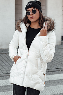 Damen CLASSIQ Winter Steppjacke mit Kapuze weiß Dstreet TY4624