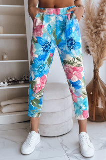 Damen Casual Hose FLOWER GARDEN Farbe Türkis DSTREET UY1480