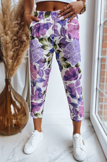 Damen Casual Hose FLOWER GARDEN Farbe Violett DSTREET UY1470