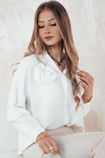 Damen Elegant Hemd FOUGUAS Farbe Weiß DSTREET DY0407
