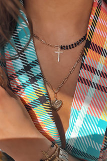 Damen Halskette PRASLIN Farbe Schwarz DSTREET IY0065