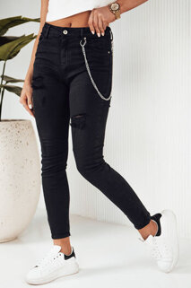 Damen Jeans mit hoher Taille ALEX Farbe Schwarz DSTREET UY1881