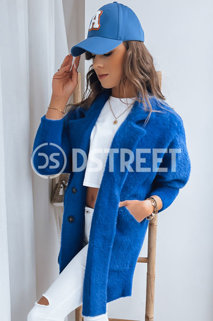 Damen Mantel Alpaka Imitat RITA II Blau Dstreet NY0627