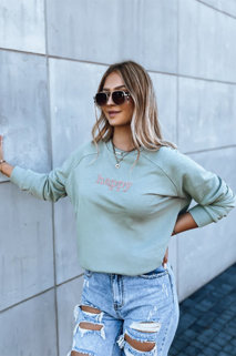 Damen Oversize Sweatshirt HAPPY Farbe Hellgrün DSTREET BY1240