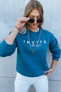 Damen Oversize Sweatshirt INVITE Farbe Blau DSTREET BY1237