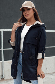 Damen Parka Jacke mit Kapuze MEROY navy blau Dstreet TY4408