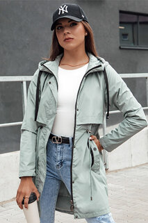 Damen Parka Jacke mit Kapuze PERTHA grün Dstreet TY4400