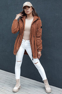 Damen Parka Übergangsjacke mit Kapuze HENRY camel Dstreet TY4495