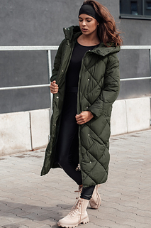 Damen Steppwinterjacke mit Kapuze FEMACOAT grün Dstreet TY4597