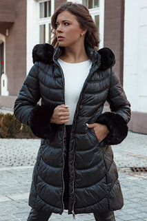 Damen Steppwinterjacke mit Kapuze MOON schwarz Dstreet TY4553