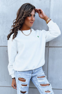Damen Sweatshirt ohne Kapuze HEARTBEAT Farbe Weiß DSTREET BY1214