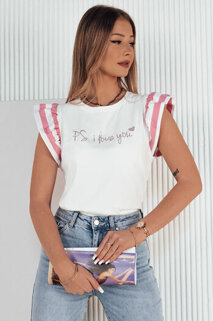 Damen T-shirt mit Aufdruck AMOURI Farbe Rosa DSTREET RY2412