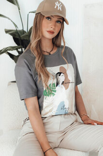 Damen T-shirt mit Aufdruck BRAVIS Farbe Braun DSTREET RY2617